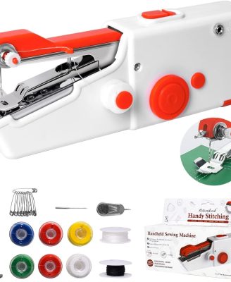 Handheld Sewing Machine, Quick Sew Mini Portable Electric Sewing Machine, Easy To Use For Beginners Adults Sewing Clothes, Family Travel, DIY